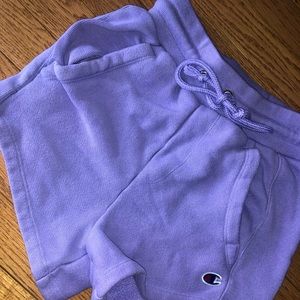 purple champion short set